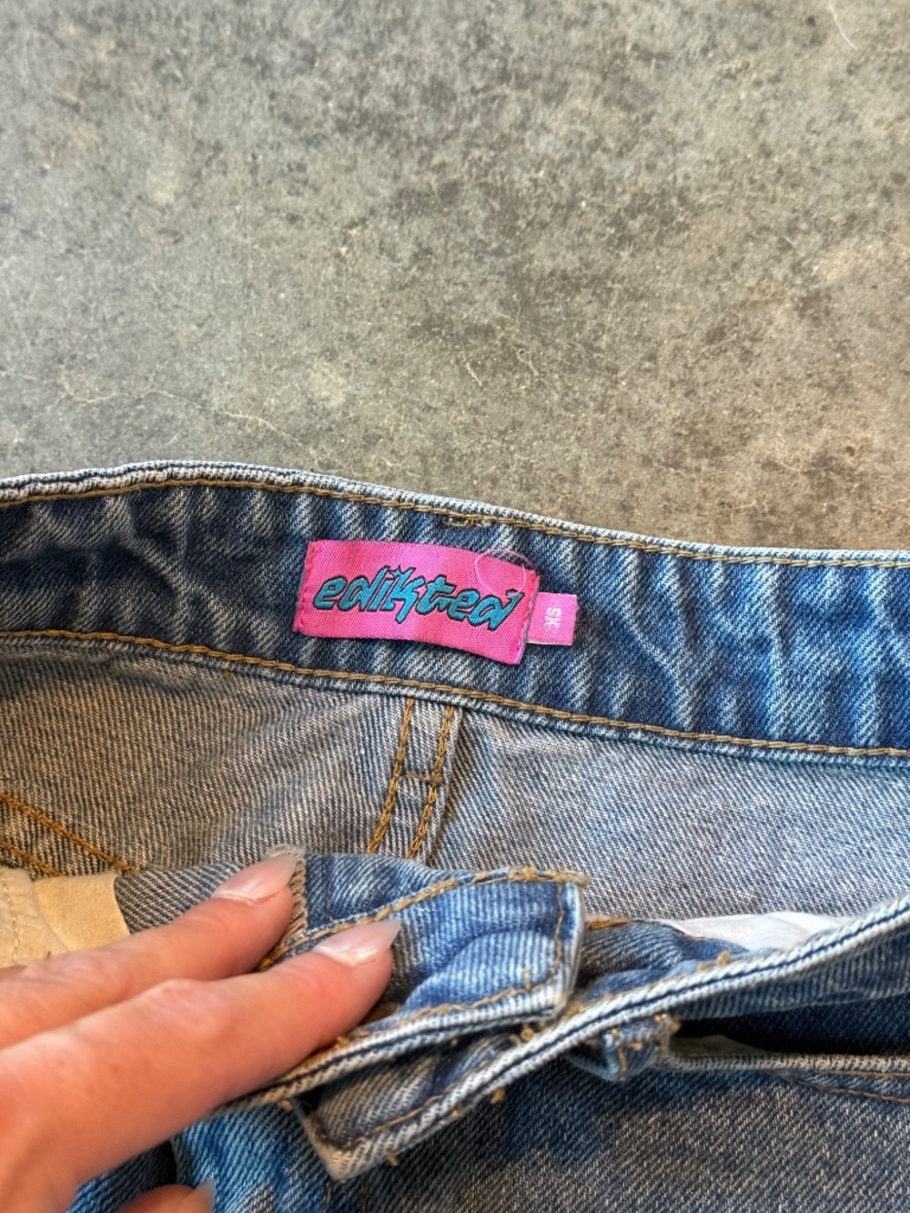 Edikted denim skirt - Picture 2 of 4